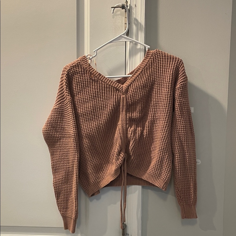 Sincerely Jules V-Neck Sweater in Warm Pink